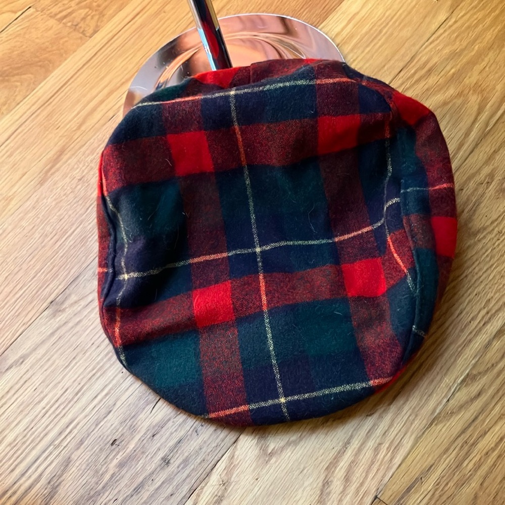 PENDLETON Classic 100% Virgin  WOOL PLAID Newsboy Cap VINTAGE